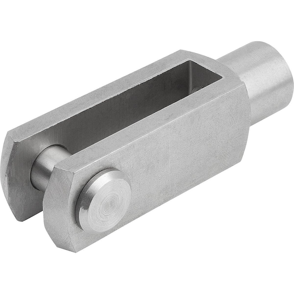 Clevis Joint DIN71752 Thread M05 Left-Hand Thread, G=10, D1=5, B=5, Stainless Steel 1.4305 Bright